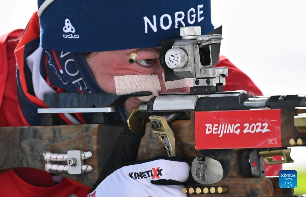 Norway Claim Biathlon Men's Relay 4x7.5km Gold At Beijing 2022-Xinhua