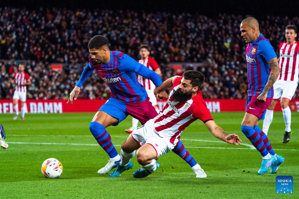 Spanish La Liga match: FC Barcelona and Athletic Club-Xinhua