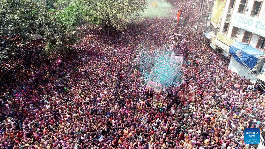 Rang Panchami festival celebrated in Indore, India-Xinhua