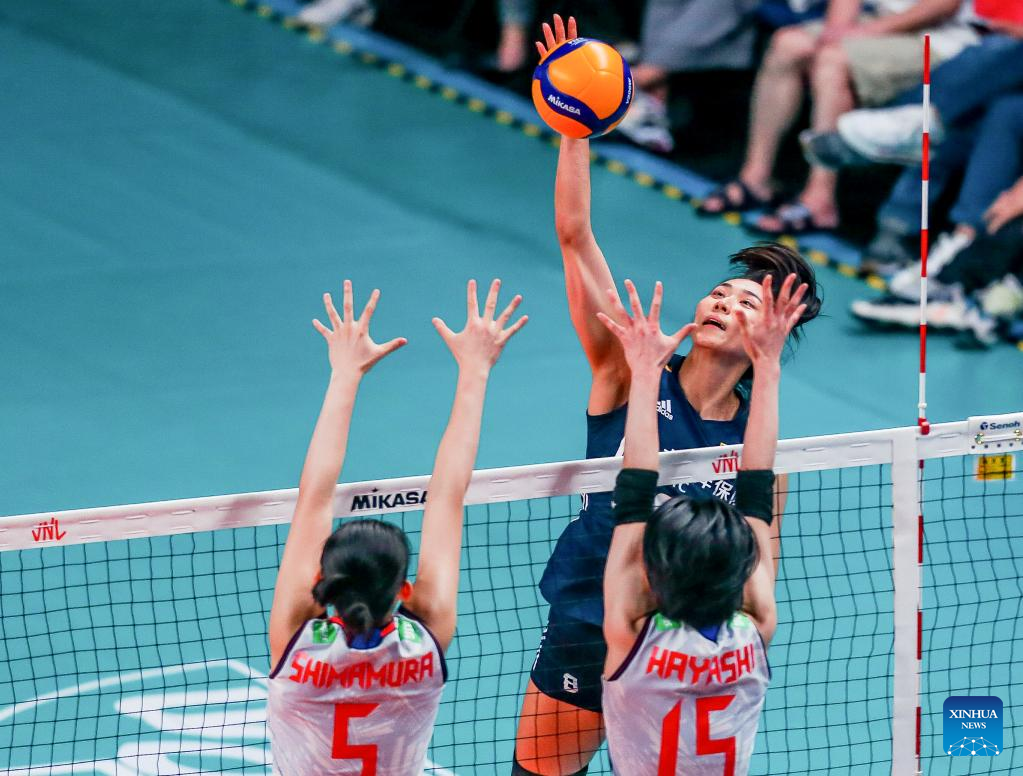 Japan beat China for 8th consecutive win in womens Volleyball Nations League-Xinhua