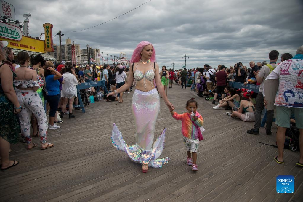 People participate in 2022 Mermaid Parade at Coney Island in New York