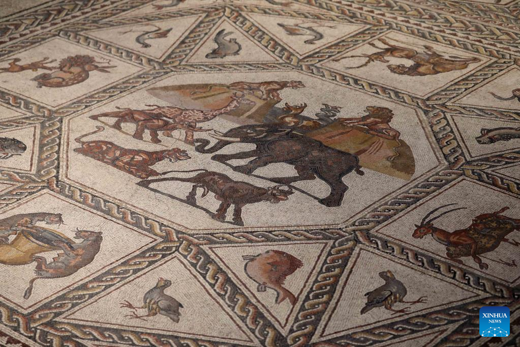 Unique mosaics exhibited at Lod Mosaic Archaeological Center in  Israel-Xinhua