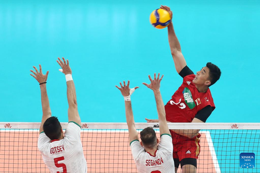 China beats Bulgaria in men's Volleyball Nations LeagueXinhua