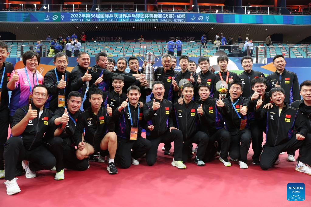 China Crowned In Men S Team For 10th Straight Time At Table Tennis Worlds Updated Xinhua