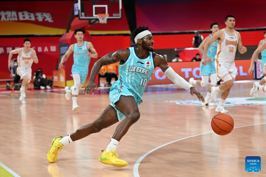 CBA: Qingdao Eagles vs. Zhejiang Golden Bulls - Xinhua