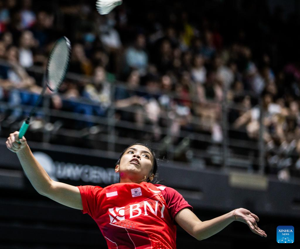 Womens singles semi-final match of BWF Australian Open 2022 Han Yue vs