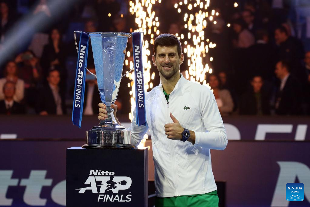 Final tournament ATP (Nitto ATP Finals) in Turin. The final. The award  ceremony for the winner