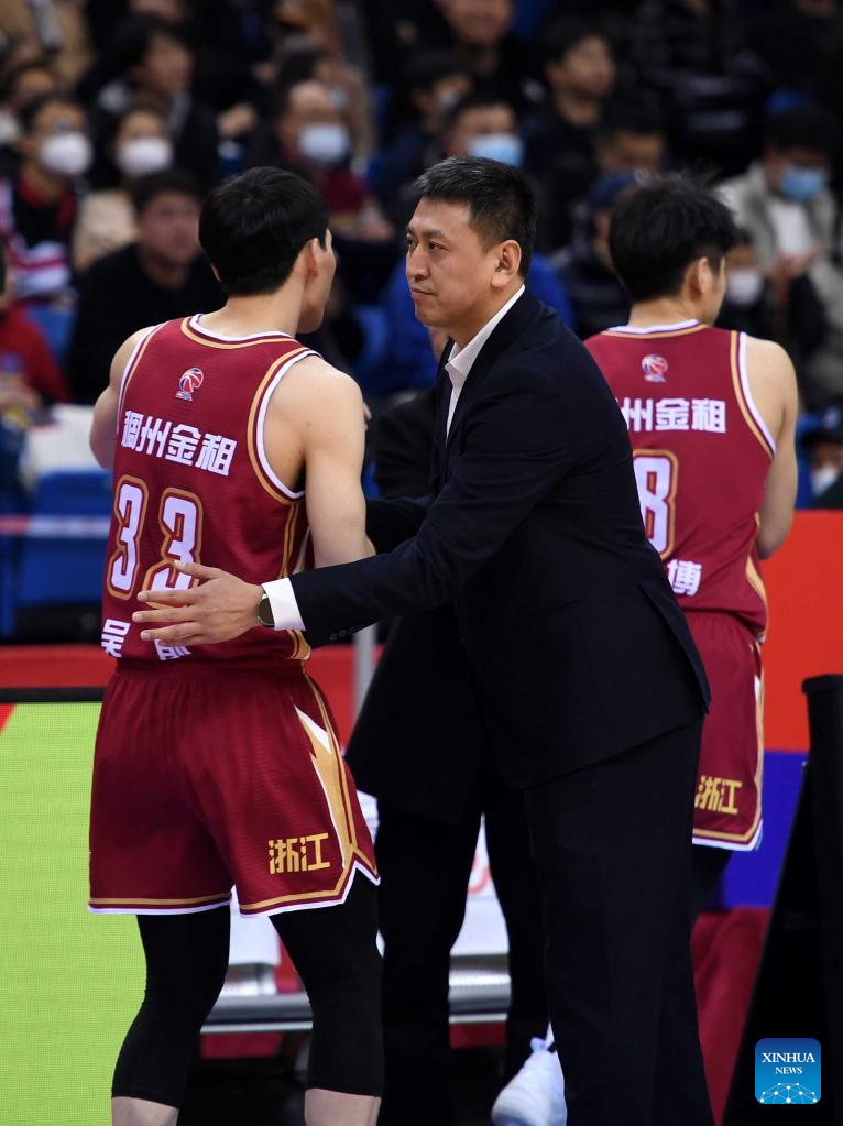 CBA: Qingdao Eagles vs. Zhejiang Golden Bulls - Xinhua