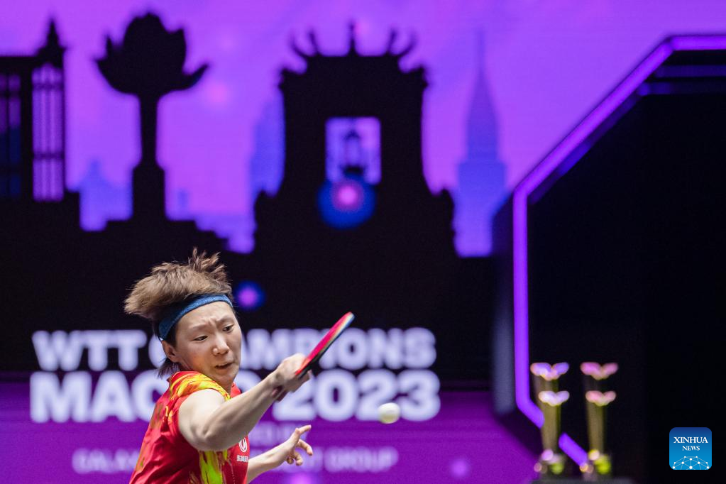 Highlights of singles final matches at WTT Champions Macao 2023-Xinhua