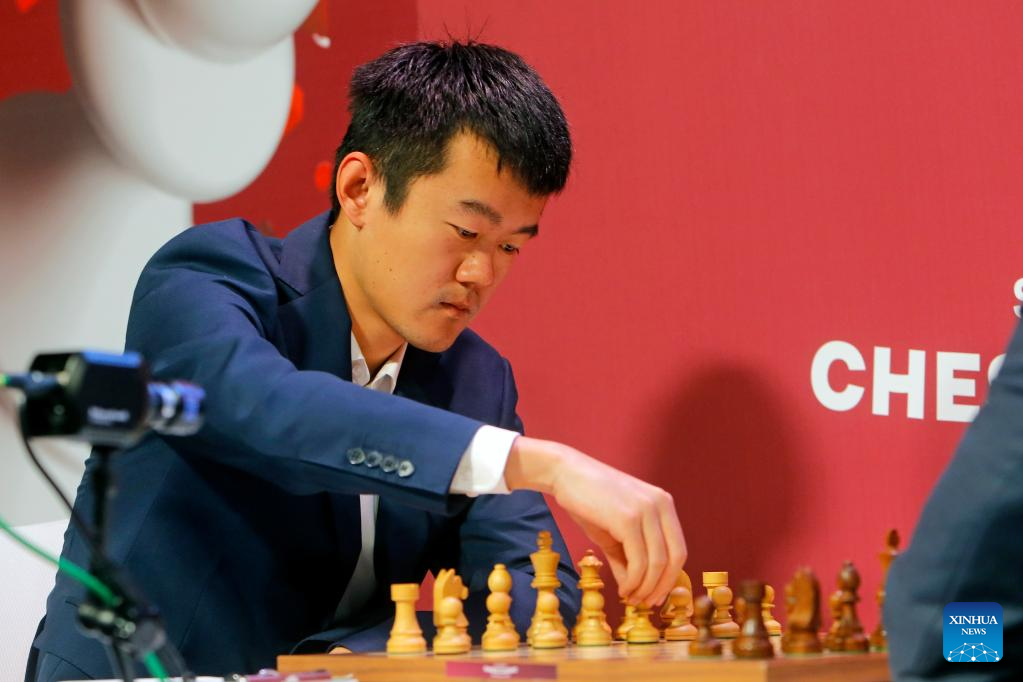 China's Ding Liren competes at Grand Chess Tour 2023 in Romania-Xinhua