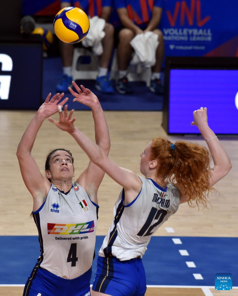 Italy beats Bulgaria in pool 3 match at FIVB Volleyball Nations League -Xinhua