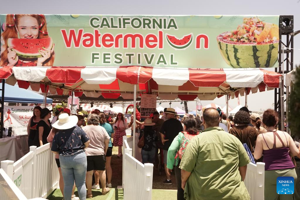 2023 California Watermelon Festival held in Los AngelesXinhua