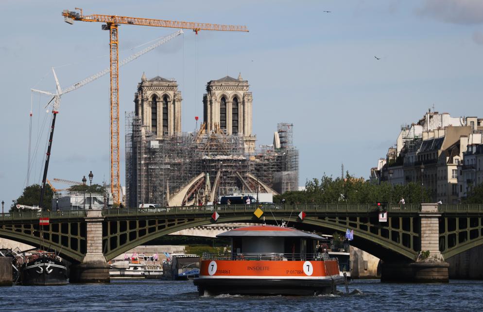 Boats parade on Seine in preparation for Paris 2024 Olympics Xinhua