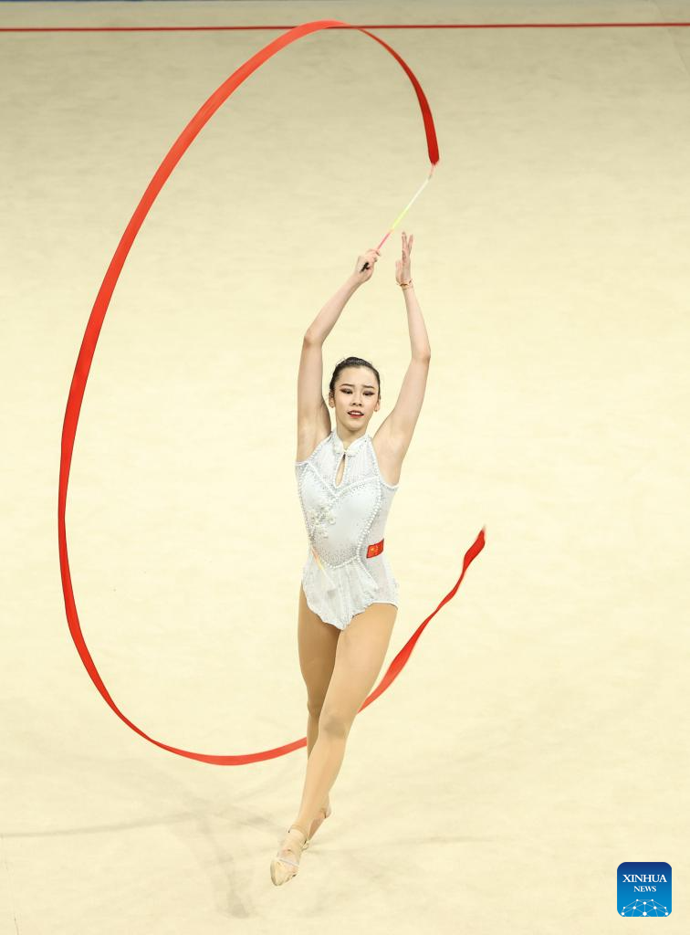 Highlights of women's rhythmic gymnastics ribbon final at SEA Games -  Xinhua