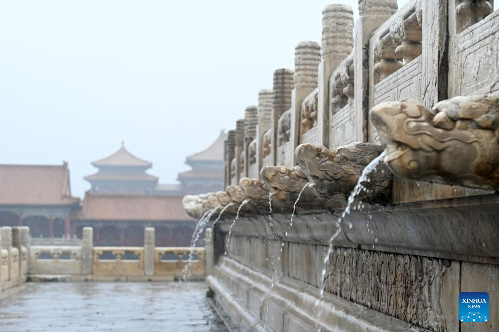 Forbidden City remains free of flooding thanks to sound drainage  system-Xinhua
