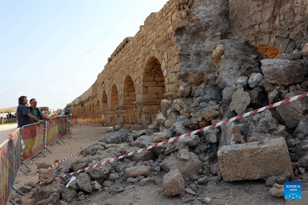 Ancient arch in Caesarea s aqueduct collapses in Israel Xinhua