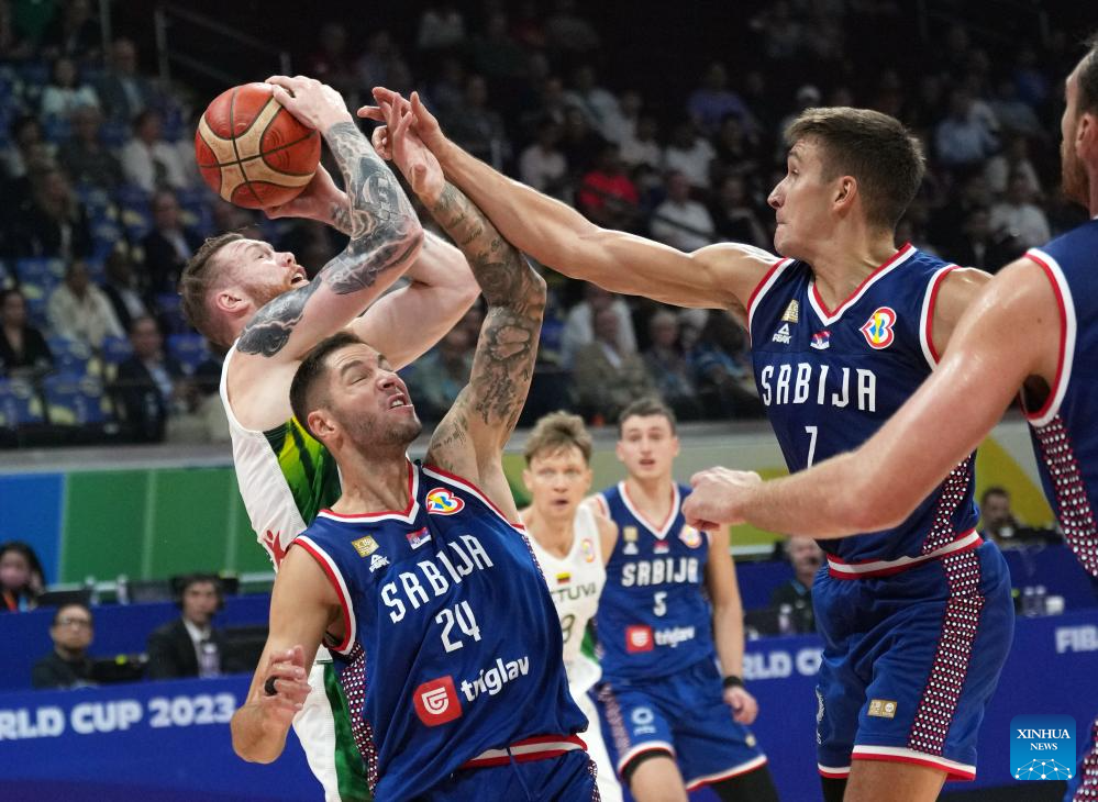 Serbia moves into World Cup semifinals by beating Lithuania, which