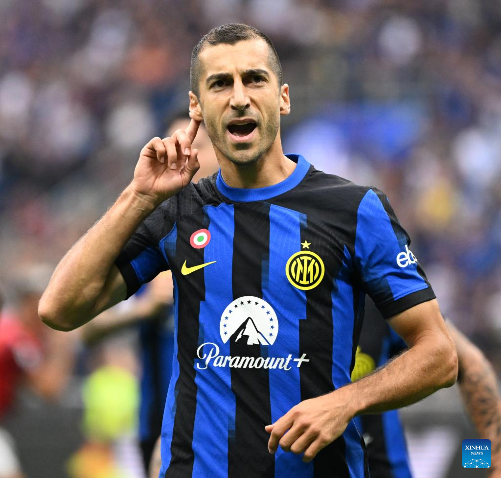Milan, Italy - 22/02/2023, Henrikh Mkhitaryan (FC Inter) during the UEFA  Champions League, Round of 16, 1st leg football match between FC  Internazionale and FC Porto on February 22, 2023 at Giuseppe
