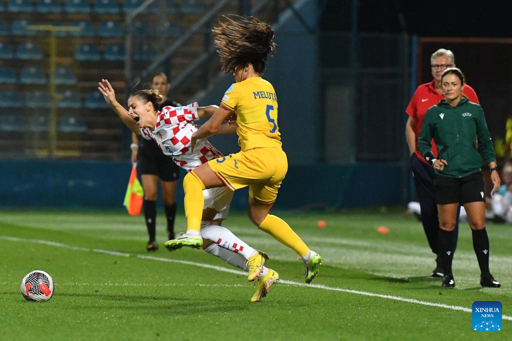 UEFA Women's EURO 2022 qualifier: Croatia vs. Roumania - Xinhua