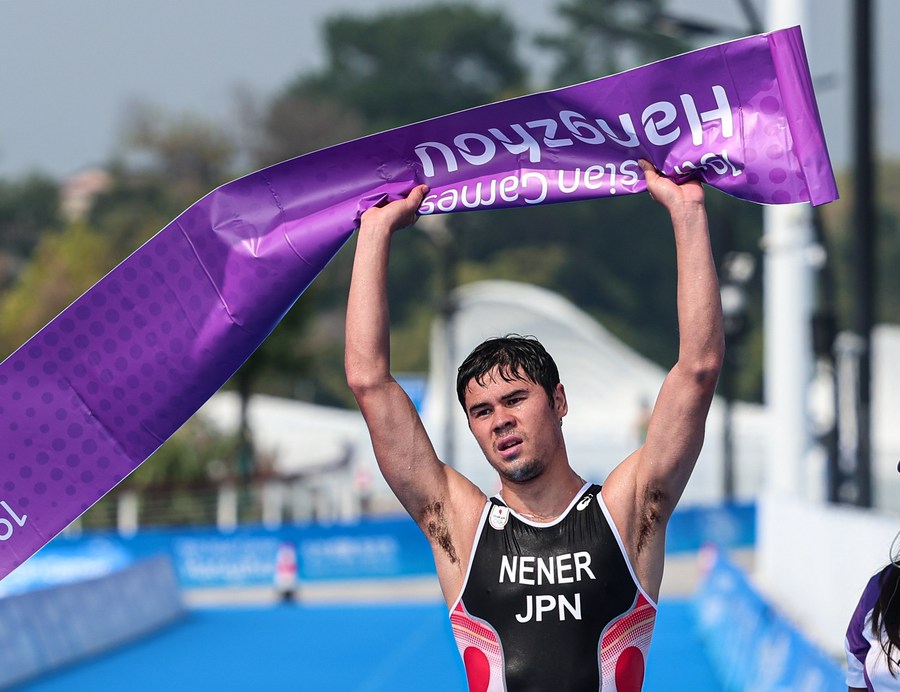 Japan S Kenji Nener Claims Triathlon Gold At Hangzhou Asiad Xinhua