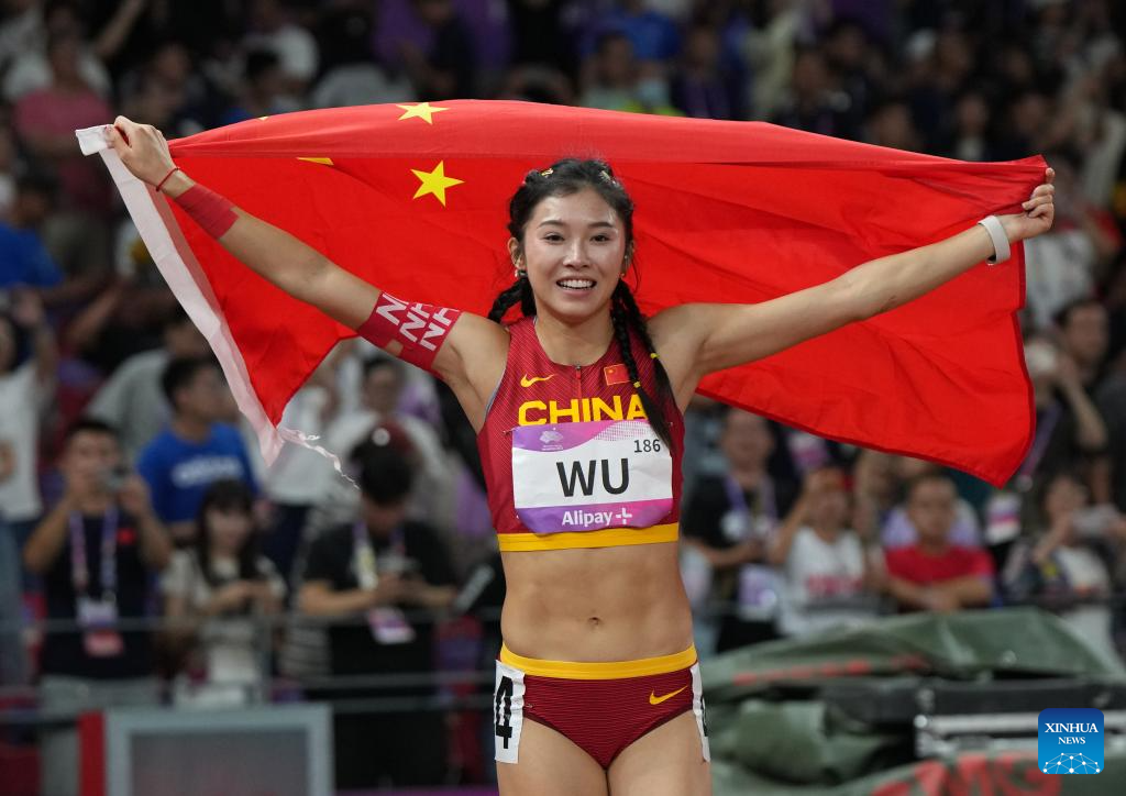 Highlights of women's 100m Hurdles Final of Athletics at 19th Asian