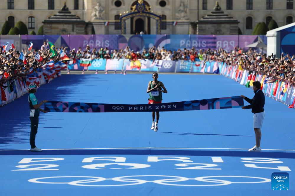 Olympics Ethiopia's Tola wins men's marathon gold at Paris Games