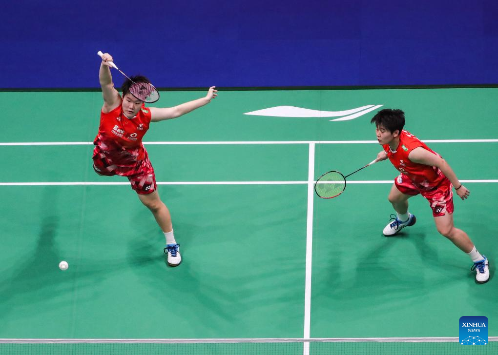 Highlights of women's doubles final at China Masters 2024 badminton tournament in ShenzhenXinhua