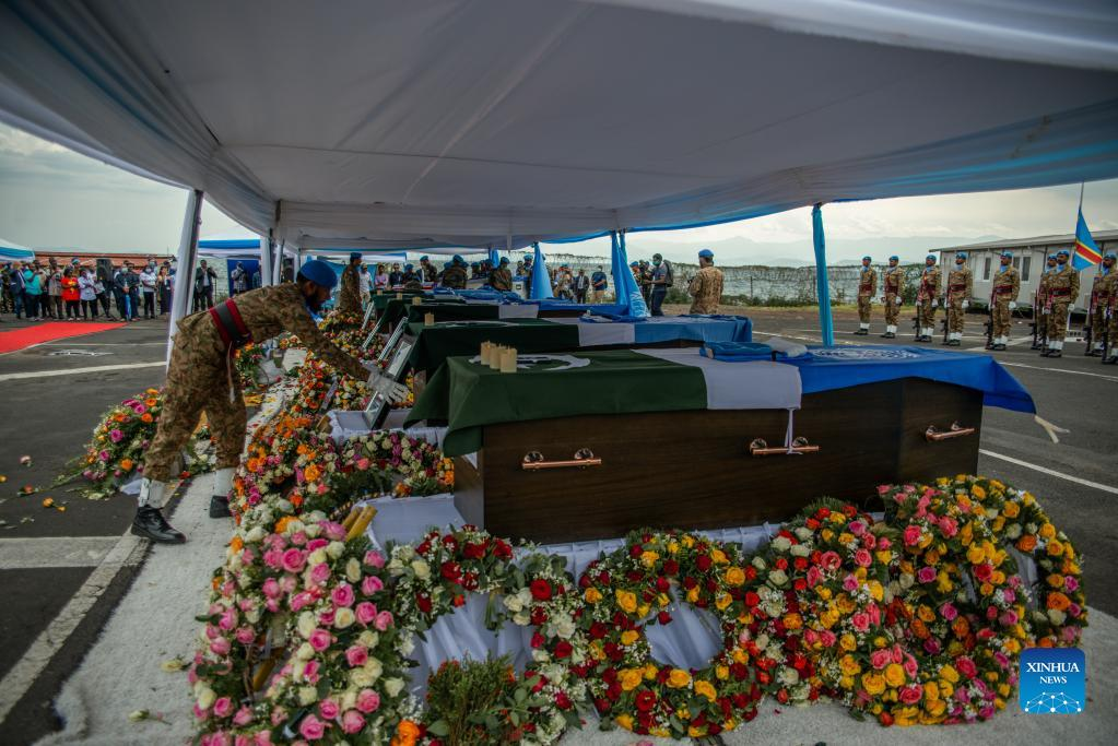 Un Pays Tribute To 8 Peacekeepers In Drc Helicopter Crash Xinhua 