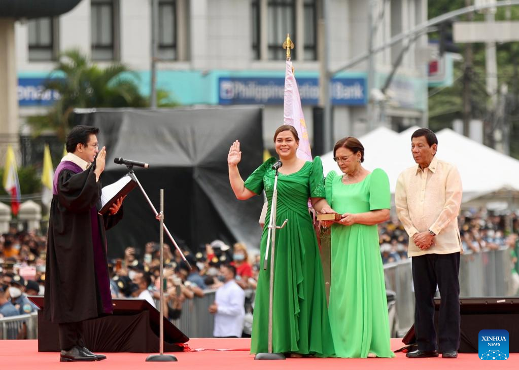 Duterte Carpio Sworn In As Philippines 15th Vice President Xinhua 2454