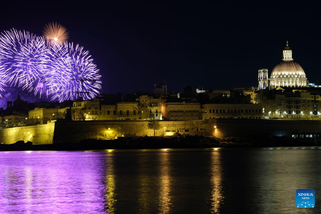 Annual Fireworks Festival Kicks Off In Valletta, Malta-Xinhua