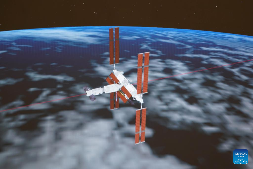 China S Cargo Craft Tianzhou 5 Docks With Space Station Combination Xinhua