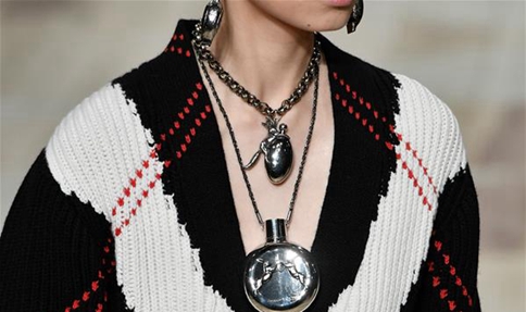 Creations by Alexander McQueen presented during fashion show in Paris