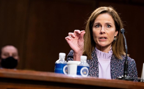 U.S. Supreme Court nominee Amy Coney Barrett attends confirmation hearing
