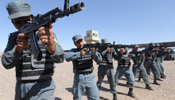 Afghan policemen receive training