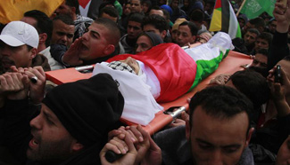 Funeral of shot dead Palestinian held in Hebron