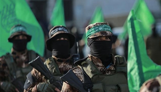 Militants from Hamas rally to mark Palestinian Prisoner Day in Gaza
