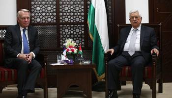 French FM Ayrault arrives in Ramallah to meet Abbas