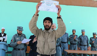 Graduation ceremony held for Afghan policemen after training