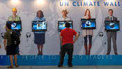 Art works of climate change on display in Cancun