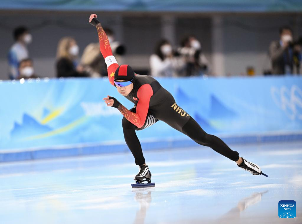 China's Gao wins men's 500m speed skating in Olympic record at Beijing