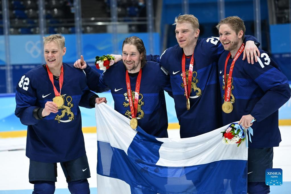 Finland wins first ever Olympic ice hockey gold medal at Beijing 2022