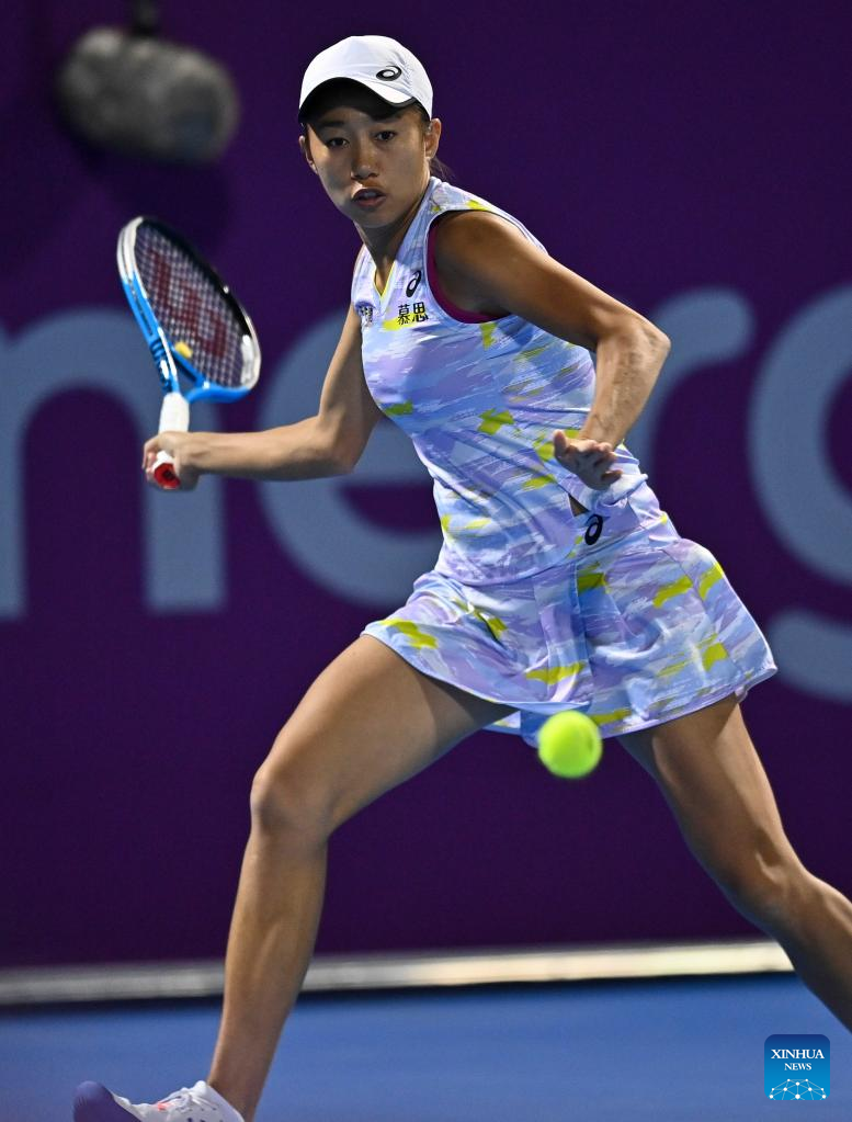 Highlights of first round of WTA Qatar Open tennis tournament match-Xinhua