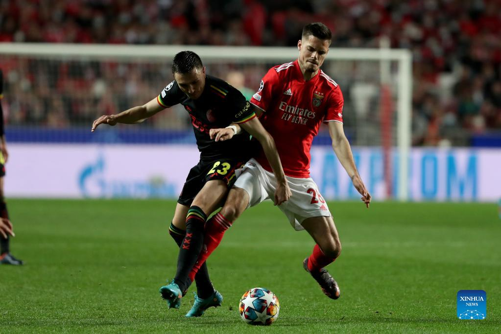 Highlights of UEFA Champions League: SL Benfica vs. AFC Ajax-Xinhua