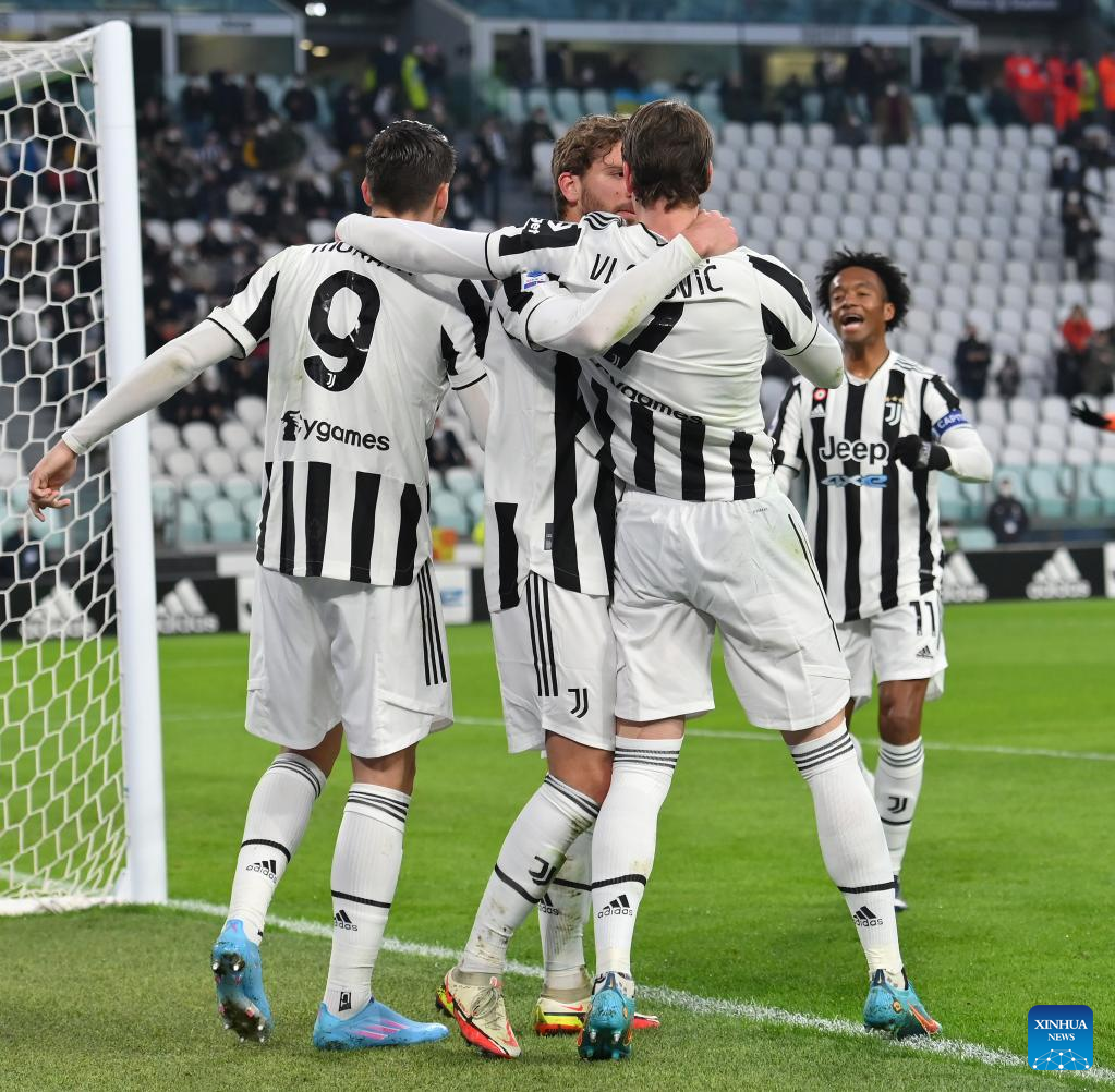 Serie A football match: FC Juventus vs. Spezia-Xinhua