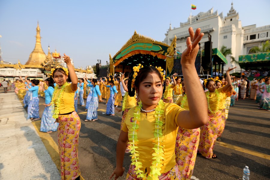 Myanmar's traditional Thingyan Water Festival kicks offXinhua