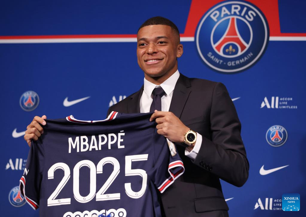 Kylian Mbappe to sign new contract until 2025 at PSG-Xinhua