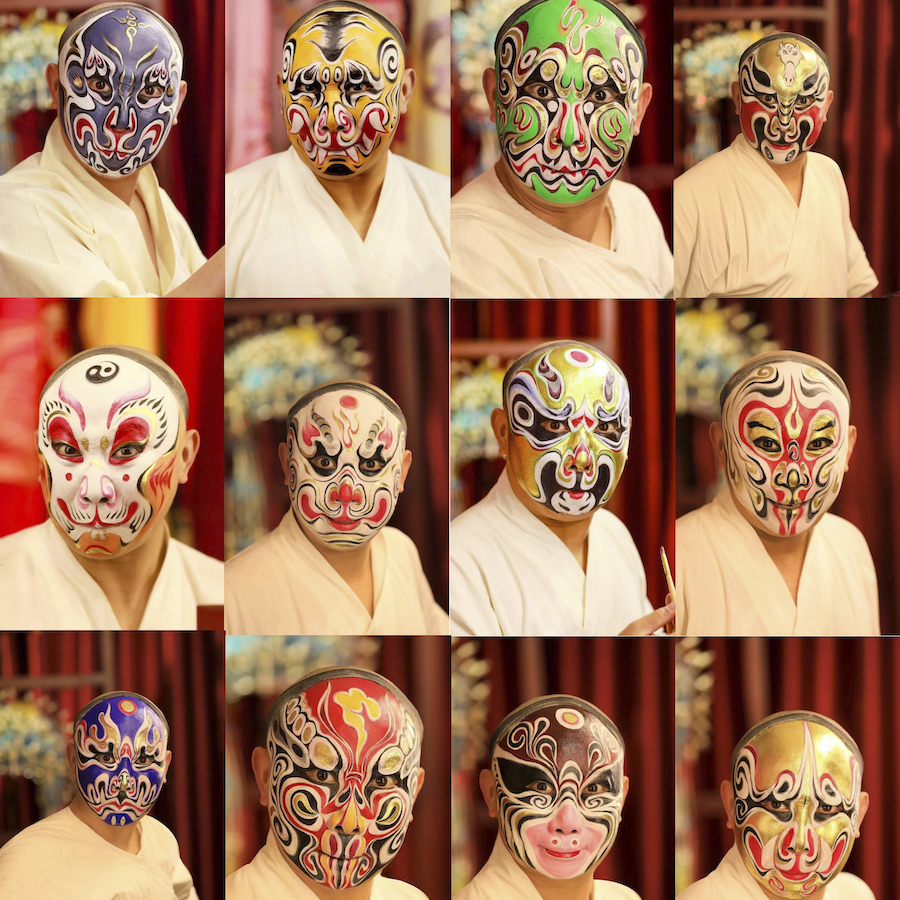 In pics: Chinese zodiac animals in Peking Opera facial makeups-Xinhua