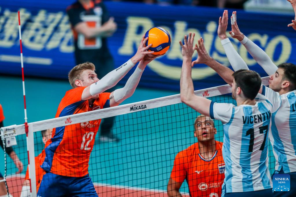 Highlights of FIVB Volleyball Nations League Men's Pool 3 matchesXinhua