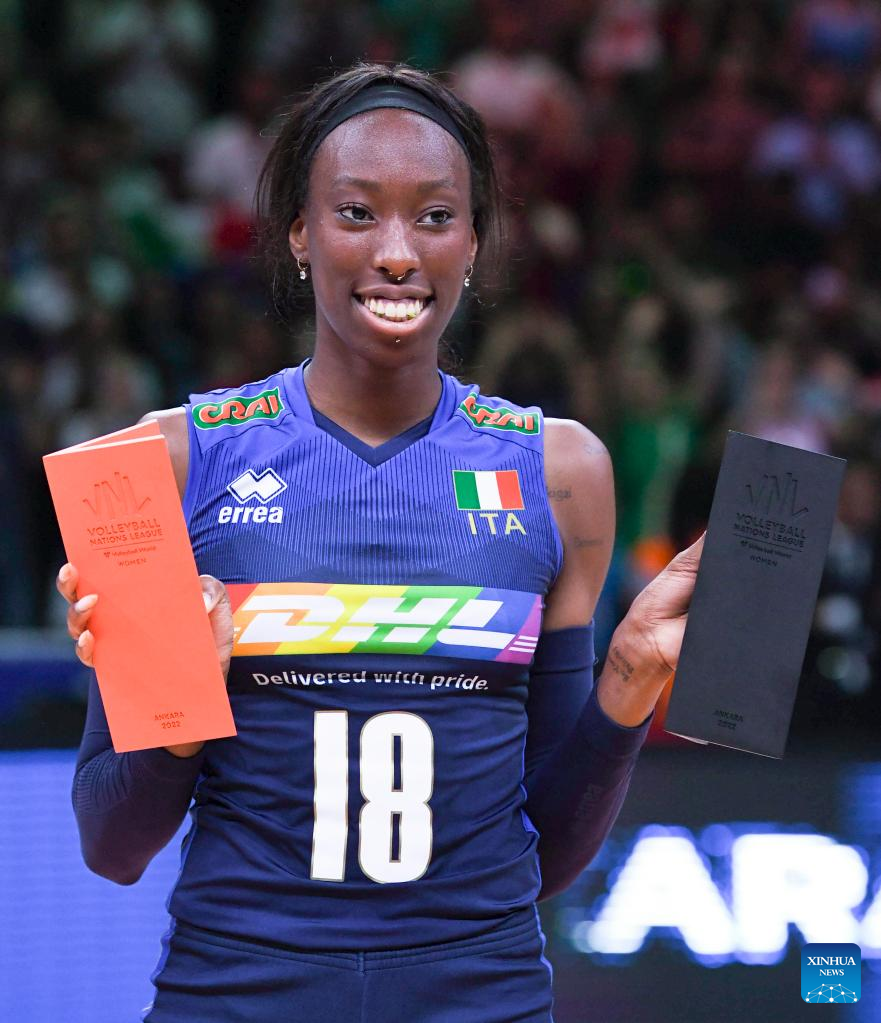 Italy's Egonu wins women's VNL Finals MVPXinhua