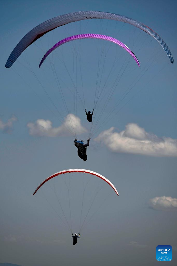 2022 Paragliding World Cup held in Krushevo, North MacedoniaXinhua